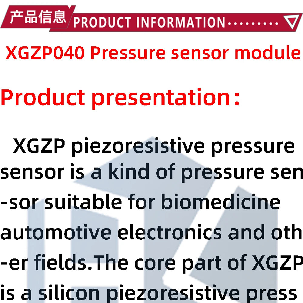 XGZP040 Air Pressure Sensor Module: 0-40KPA (Air/Water Pressure, Level & Depth) – Compatible for Arduino