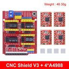 TZTUNO R3 Shield V3 Engraving Machine 3D Printe+ 4pcs DRV8825 Or A4988 Driver Expansion Board For Arduino With USB Cable