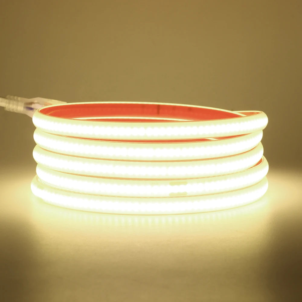 Dimmable COB LED Neon Light Strip Remote Power Kit Wifi Bluetooth Wall Touch 220V 23key Controller 288LEDs/m IP65 Flexible Lamp