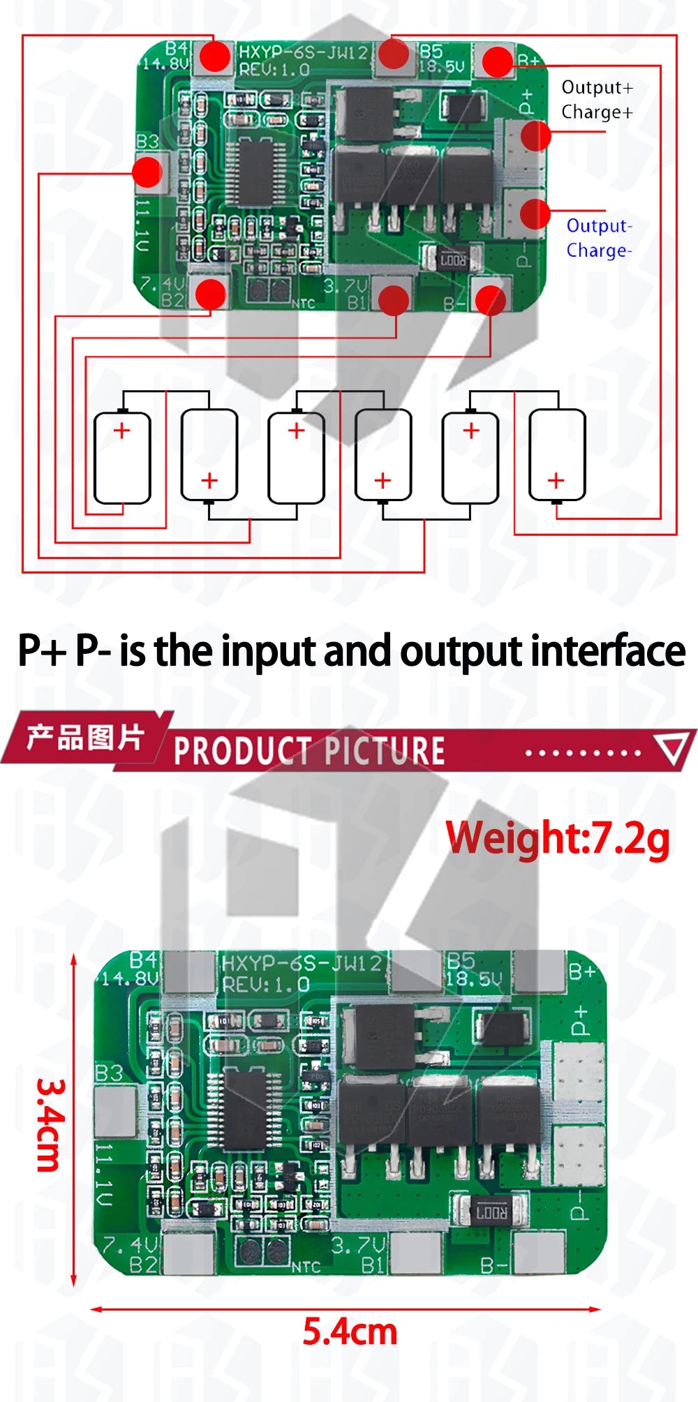6S 12A/25A 24V 25.2V PCB BMS Protection Board For 6 Pack 18650 Li-ion Lithium Battery Cell Module New Arrival Balanced