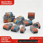 Multi-in Multi-out Quick Wire Connectors Universal Parallel Cable Splitter Splicing Electrical Wiring Terminal Block