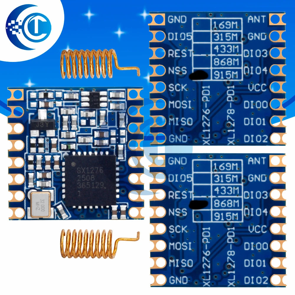 SX1276 LoRa Wireless Transceiver: 868MHz/915MHz Long-Range Communication (LoRa/GFSK) – Works with ESP32