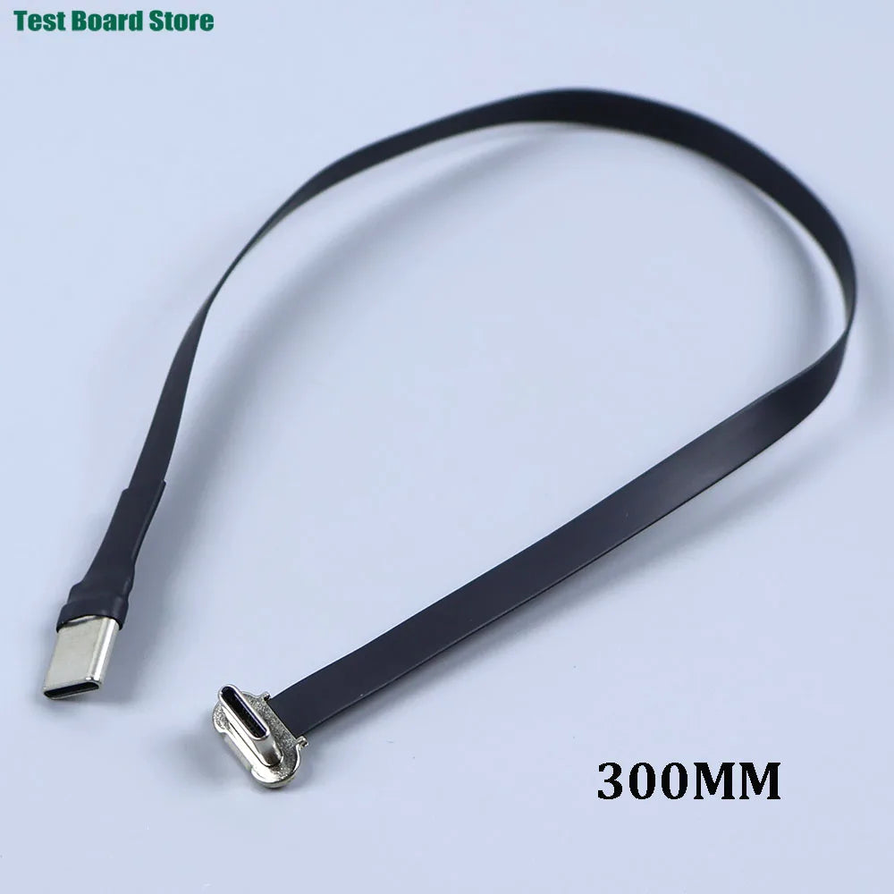 1/2PCS USB C Type-C USB FPC Soft Flat Cable Male To Male Charging Wire Fast Charge Cable Extention for Phone 75/150/300mm