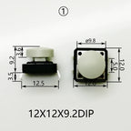 10 Sets Momentary Tactile Button 4PIN SMT/DIP 12X12mm H=9.8/9/16.8mm With Cap Tact Switch Push Button Switch Micro Key Button