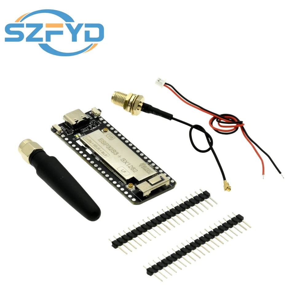 For ESP32 SX1262 LoRa WiFi BLE Module, LoRAWAN 433-470MHz 868-915MHz Wireless Stick Lite with Antenna for Arduino