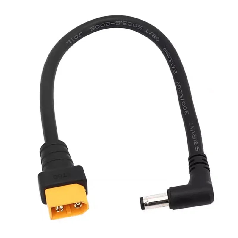 XT60 to DC5525 Model Aircraft Plug Cable High Power 1.5 Square XT60 Male Female to DC5525 Male Lithium Battery Connector Wire