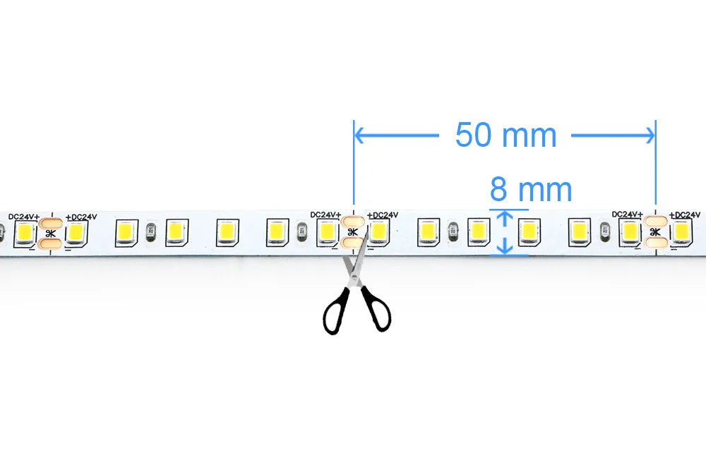 Single Strip 5m 10m 15M 20m Long LED Strip DC24V 120LEDs/m Light Strip Flexible Cuttable Whole Length Is 20meters Soft Lamp Bar