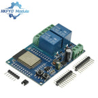 2-Channel WiFi Relay Module with for ESP32  DC5-60V Power Supply, Optocoupler Isolated, for Smart Load Control