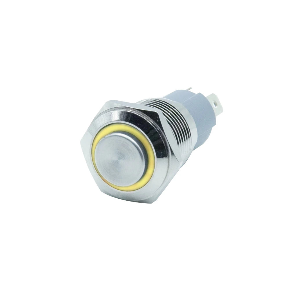 Extended Head 12mm 16mm 19mm 22mm metal push button switch on off power LED light Waterproof circle 3v 6v 12v 24v 110v 220v ip65