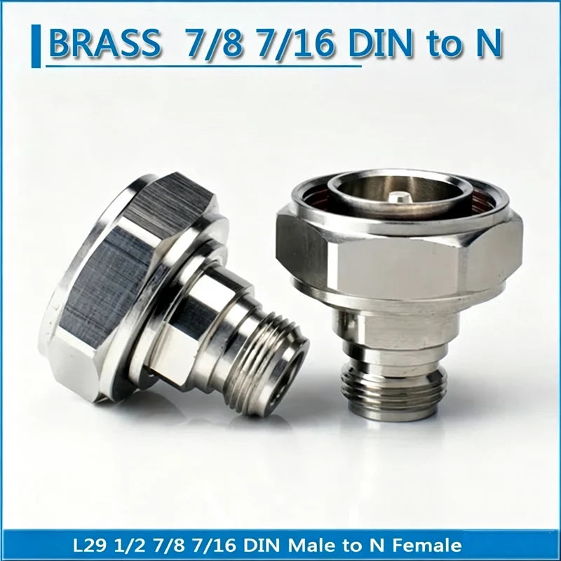 L29 7/16 DIN Male to L16 N Female Plug Straight N Female to DIN Male 50ohm Copper High-quality RF Connector Adapters For Test