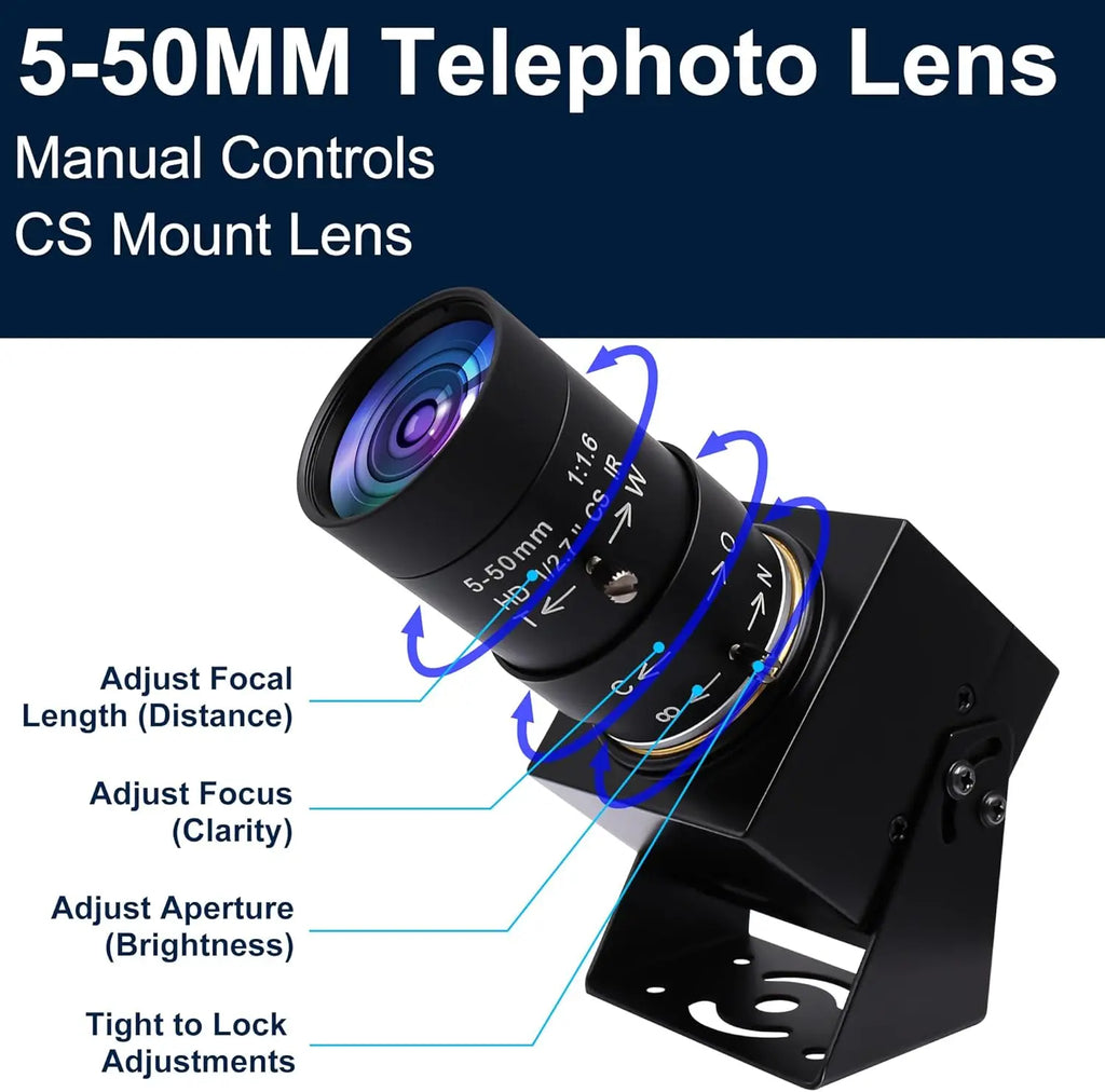 SVPRO Ultra HD 16MP USB Camera 4656x3496 IMX298 USB Webcam Optical CS Zoom Camera for Industrial Inspection Machine Vision