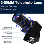 SVPRO Ultra HD 16MP USB Camera 4656x3496 IMX298 USB Webcam Optical CS Zoom Camera for Industrial Inspection Machine Vision