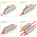 25/50/100PCS Lever Wire Connector 2 Pin 1 in 1 out Splicing Terminal Blocks Led Strip Lighting Home Electric Quick Connectors