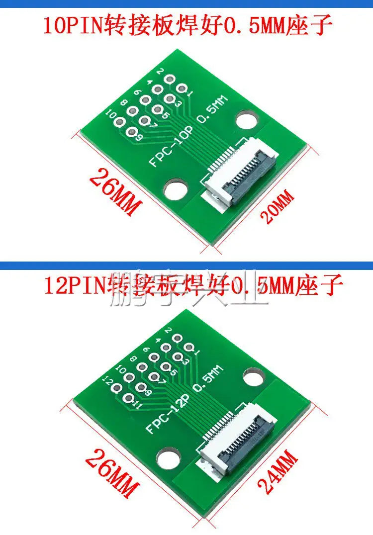 2pcs FPC FFC 0.5MM Pitch Conversion Board DIY PCB Board 4P~80P 6 8 10 20 24 26 30 34 40 50 60 P Connector For Cable Transfer