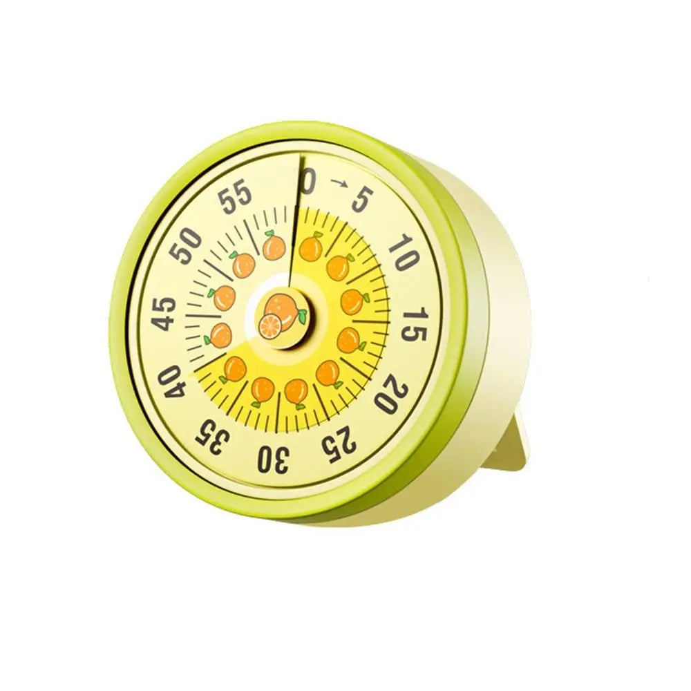 Cute 60-Minute Visual Timer with Stand Stopwatch Alarm Clock Mechanical Timer Visualization Magnet Countdown Clock Kids Study