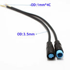 20CM M8 2 3 4 5 6 Pin Electric Bicycle Butt Plug Connector Wiring Line Scooter Brake Cable Pluger Signal Connecting Sensor