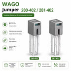 Genuine WAGO 280‑402 281‑402 Insulated Adjacent Jumper Cross‑Connector Shorting Bridge for DIN Rail Terminal Block
