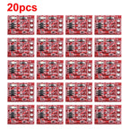 20pcs TTP223 Capacitive Touch Button with Self-Locking Capability and Standard Pinout for Breadboard and PCB Mounting