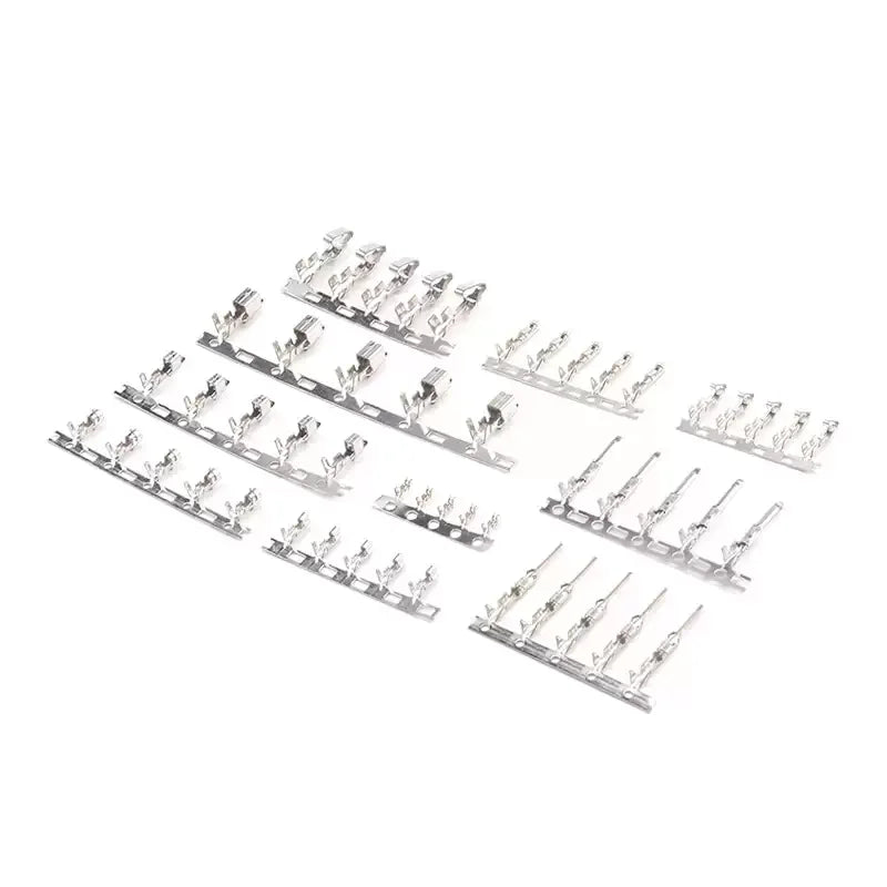 200pcs Electronic Wire Pressing Terminals, XH2.54 PH2.0 CH3.96 VH3.96 KF2510 Dupont SM ZH1.5 JST SH1.0 Connectors Metal Pins
