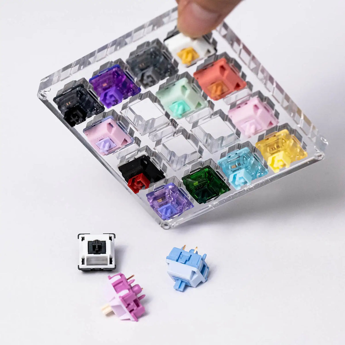 Akko x MonsGeek Acrylic 16-key Switch Tester Linear/Tactile/Clicky/Silent Switches(Subject to the Actual Product)