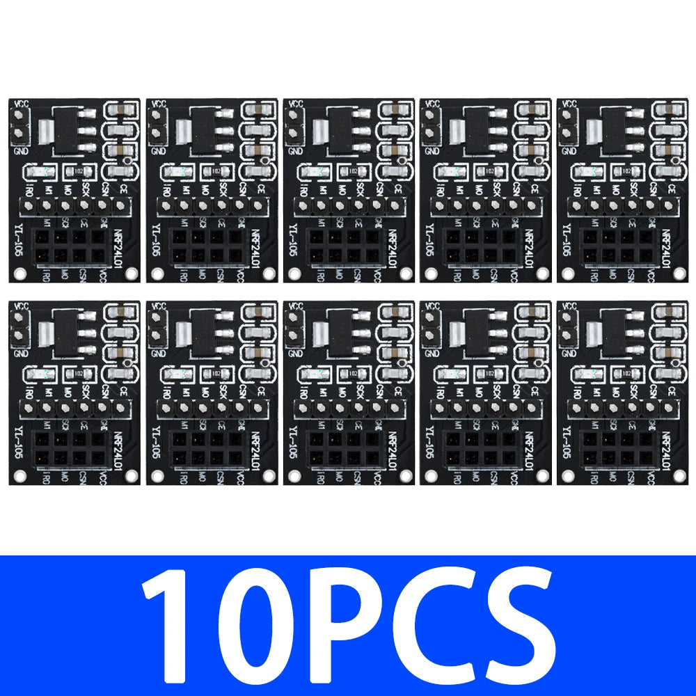 8Pin NRF24L01 Socket-Type Adapter Board 1PCS - Wireless Transceiver Module Carrier | For 51 MCU Projects