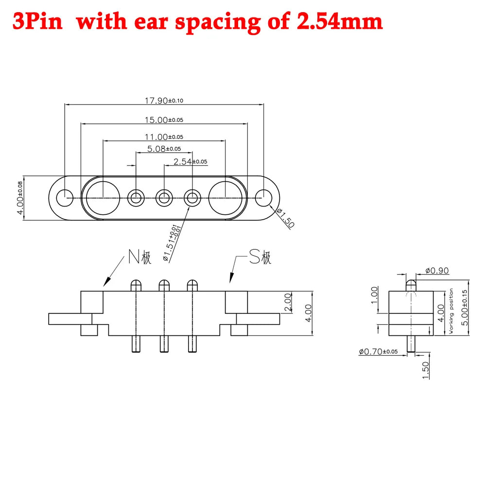 2P 3P 4P 5P 7P 8Pin DC Magnetic Pogo Pin Connector Pogopin Male Female 2A Waterproof High Current Spring Loaded Power Socket