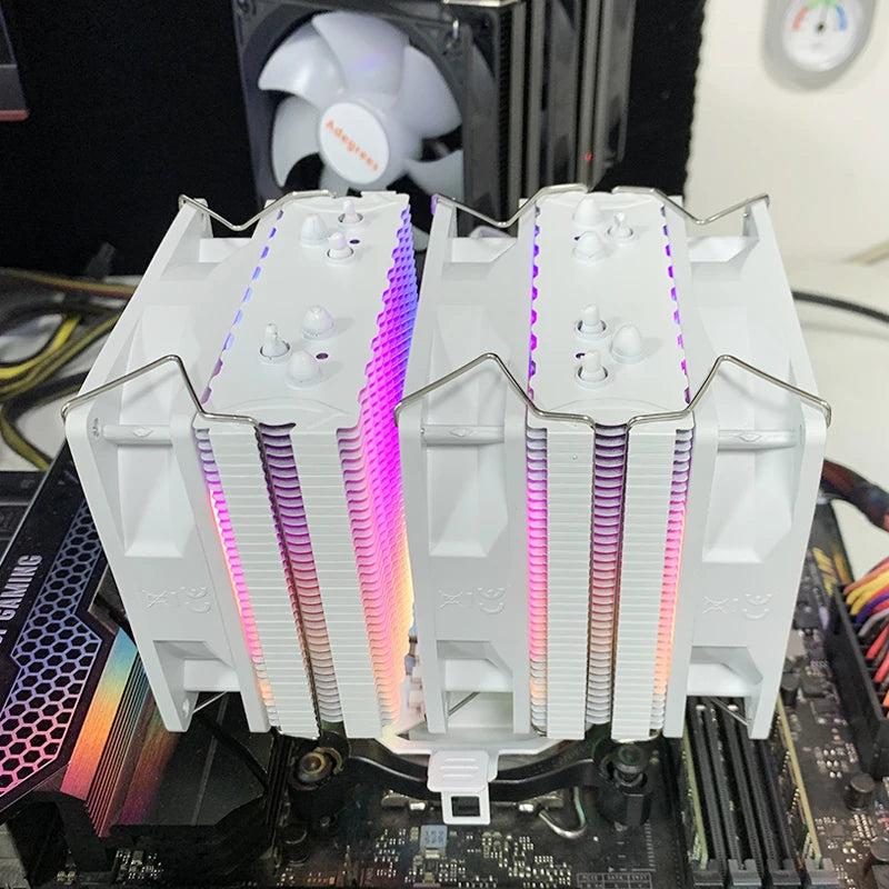 6 Heat Pipes CPU Air Cooler 4Pin PWM PC Procesor Tower Cooler for Intel LGA 1700 1200 1150 1151 1155 2011 X79 X99 1366 AM5 AM4