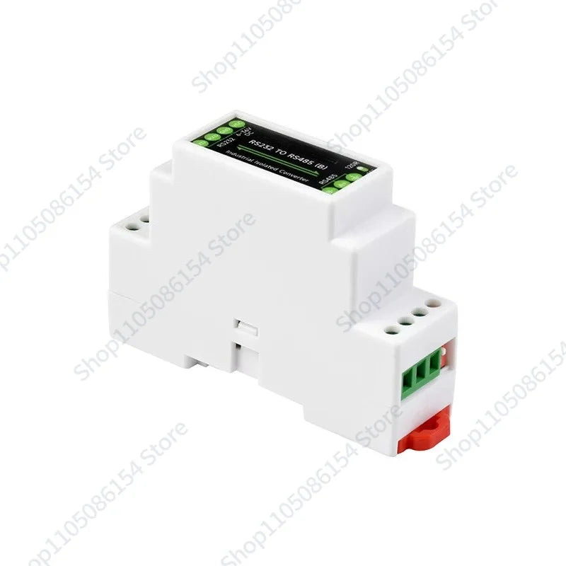 Rail RS232 to RS485 Serial Communication Converter Module, Active Digital Isolation, Industrial Communication