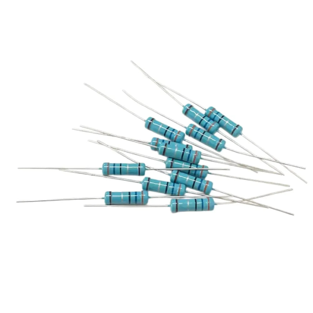 20pcs, 0R-22M 1% Metal Film Resistor 1W 0 2.2 10 100 150 220 270 330 470 1K 2.2K 4.7K 10K 47K 100K 470K 1M 10M 20M Ohms