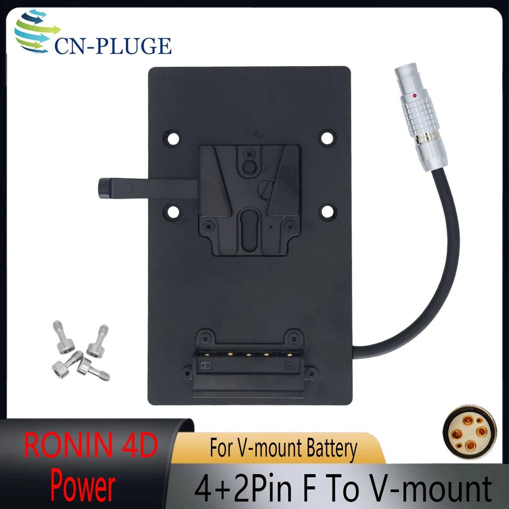 DJI Ronin 4D Camera V-Mount Battery Board To 1B 4+2Pin Female Plug