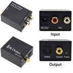Analog to Digital Converter ADC Audio Analog to Digital (Optical/Coaxial) Converter Optical Coaxial RCA Toslink SPDIF Adapter