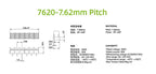 20PCS MG7620 / KF8500 Barrier Terminal Block 7.62mm 8.5mm Pitch PCB Screw Connector 2P 3P 4Pins Stackable Green Black