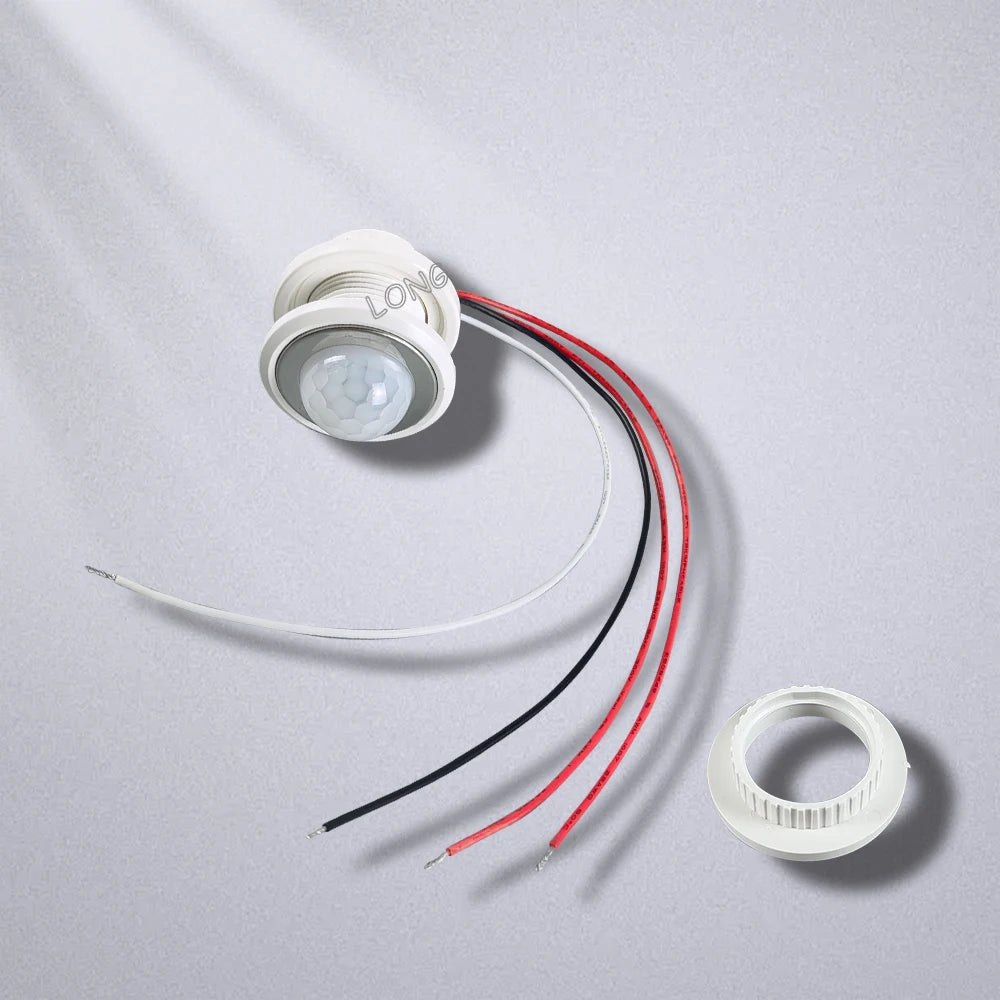 DC 5V 12V 24V 100W PIR Sensor Switch, Adjustable Time & Photocell Mode, High Power Infrared Motion Detector for LED Lighting