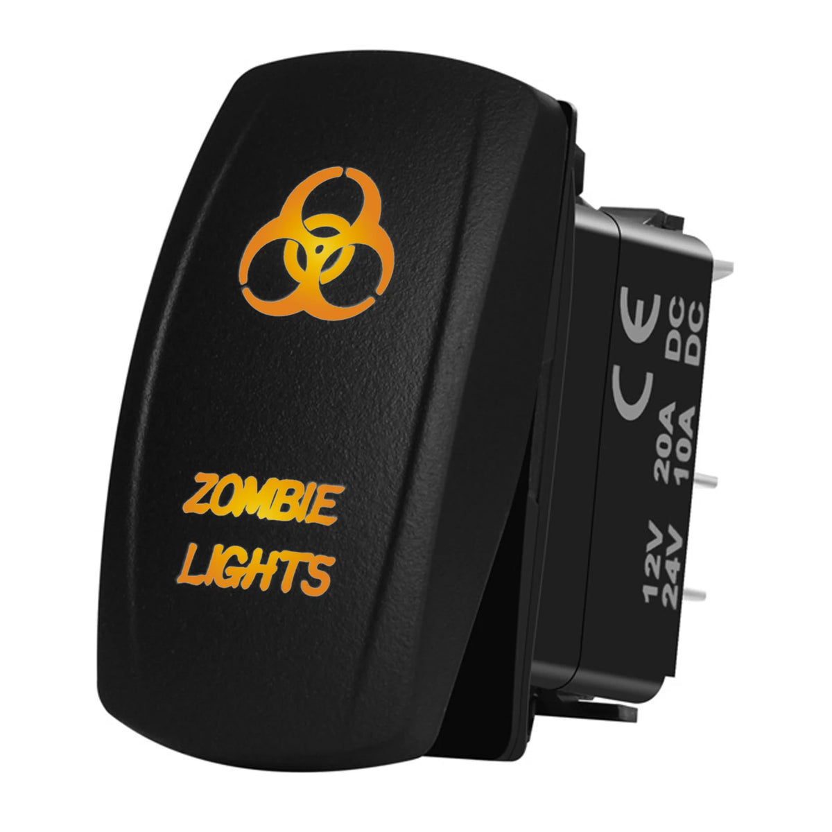 Marine Boat Rocker Switch 12/24V Orange Backlit Anchor Beacon Up Down Button ON OFF/ON OFF ON Momentary Toggle Switch Waterproof