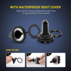 5pcs Latching Heavy Duty Rocker Toggle Switch 20A 125V AC DPDT 3 Positions 6 Pins ON/Off/ON Switch with Waterproof Boot Cap