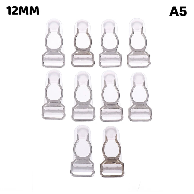 10Pcs 10/12/15/18MM Metal Adjust Buckle For Corset Leg Garter Belt Clip Hook Suspender Ends Buckles Hosiery Stocking Grips