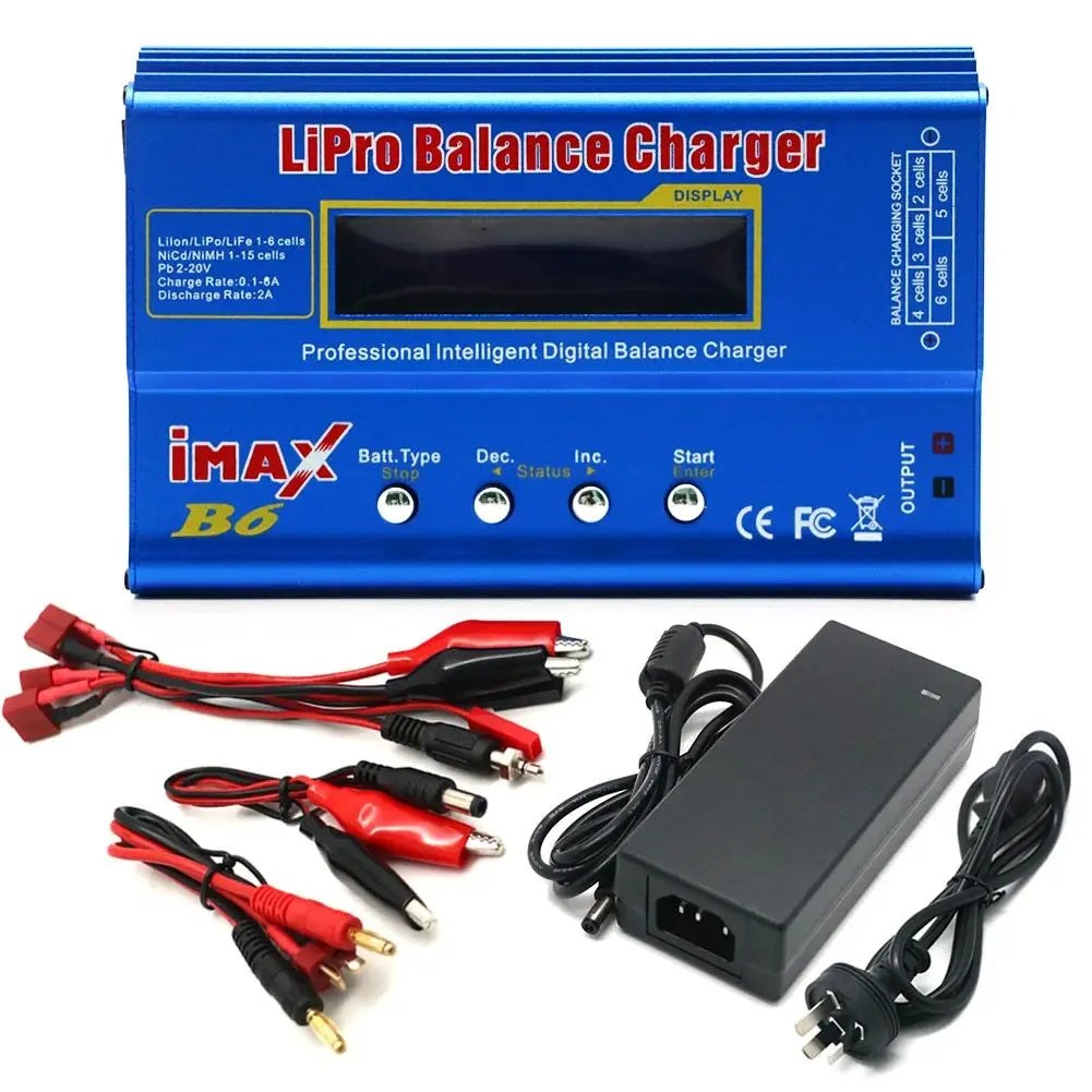 Digital Imax B6 80W Balance Charger T/Tamiya/XT60 Plug  For RC Lipo NiMH NiCd Li-ion Battery