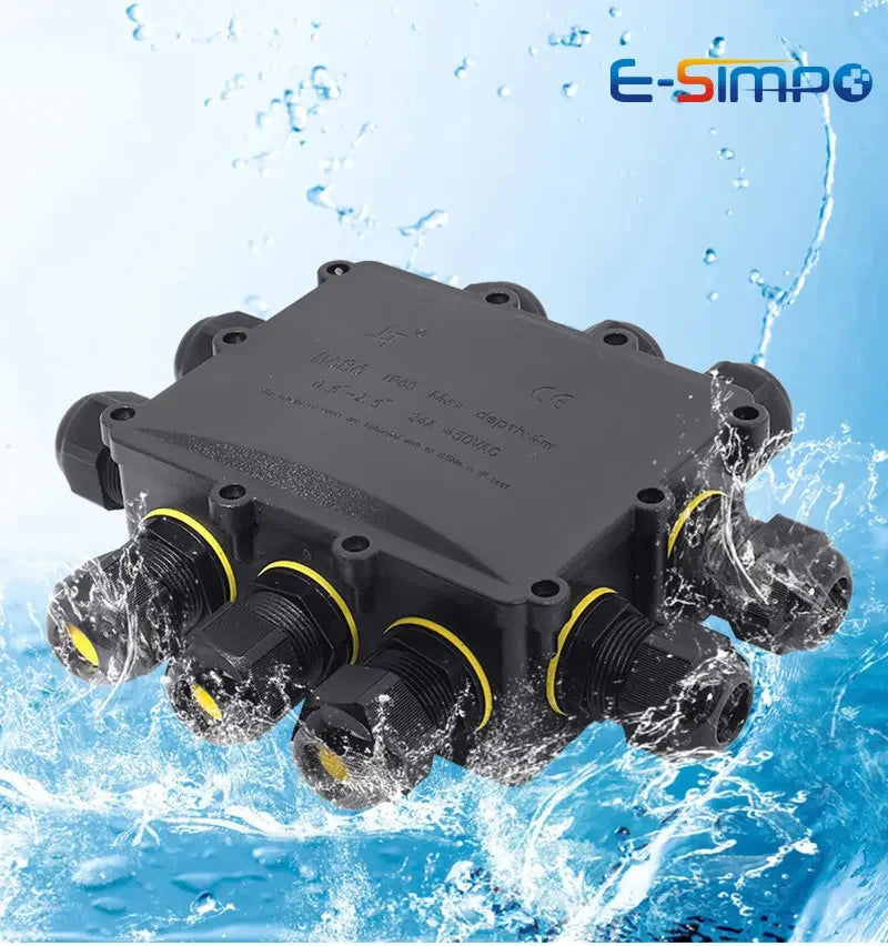 10Way 10Outs Underwater Waterproof 4-14mm Power Cord External LED Pool Lamp Outdoor Lighting Terminal Wire Cable Junction Box