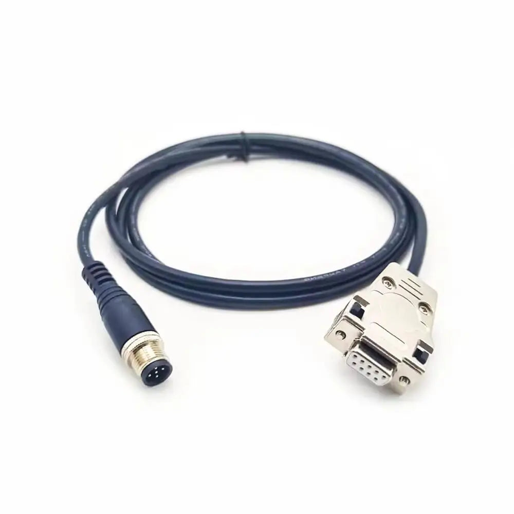M12 to DB9 Female Serial RS232 Adapter Cable,5-Pin Male Device Port to 9-Pin COM Port Cable for Industrial PLC,CNC,Router,Sensor