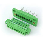 (1 pcs) 2EDGWB - 3.5mm 3.81mm Wall-Mounted Fixed Plug-in Terminal Block with Lugs KF 15EDGAM/KM Complete Set 3.5 3.81 2~24P
