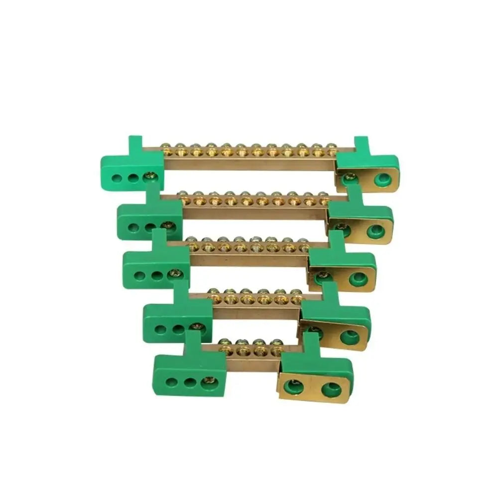 Copper Screw Terminal Block Bar Wiring Row Zero Ground Brass Strip Protection Flame Retardant Distribution Box Connection