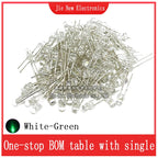 3mm 5mm LED Diode Assorted Kit White Green Red Blue Yellow Orange F3 F5 Leds Light Emitting Diodes Electronic Kit
