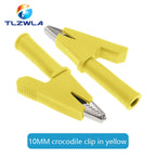 5PCS Pure Copper Insulated Test Alligator Clip 10MM Opening With 4MM Jack Safety Crocodile Clamps For Banana Plug Or Welding