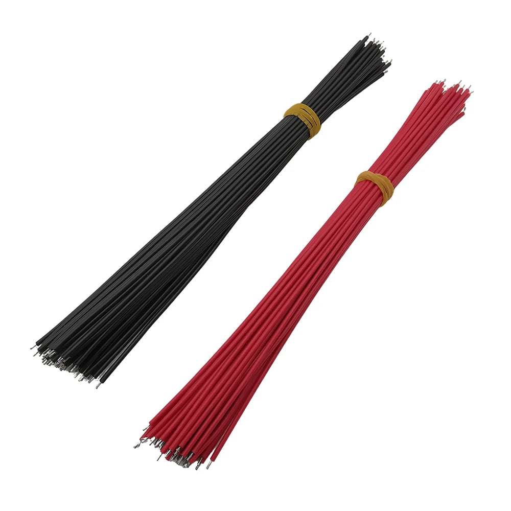 100Pcs 20AWG Breadboard Jumper Wire Cable PCB Solder PVC Flexible 1007 20AWG Tin-plating Electronic Connection Wires 10/15/20CM