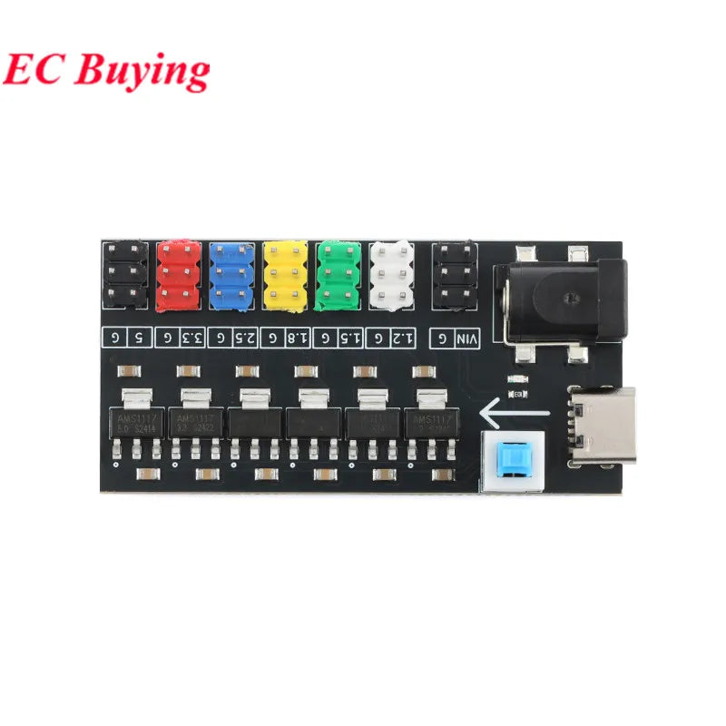 AMS1117 LM7805 Multi Channel Way Voltage Regulator Convertor Board Power Module Type-C AMS1117-1.2V/1.5V/1.8V/2.5V/3.3V/5.0V