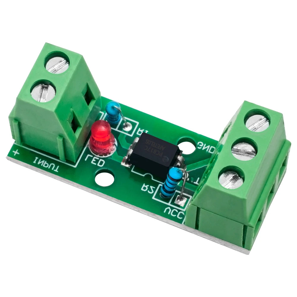 1 Channel Way Optocoupler Isolation Module PC817 EL817 3V-5V 12V 24V Photoelectric Isolator Rail Holder PLC Drive Motor Board
