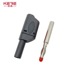 20PCS/ 4mm Male Retractable Sheath Stackable Banana Plug Shrouded Fully Insulated Safety Wire Solder Connector Black Red