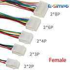 5557 5559 4.2mm/0.165" Automobile Harness Connector 2/4/6/8/10-24 Pin 30cm Electric Motorcycle Controller Male Female Plug Wire
