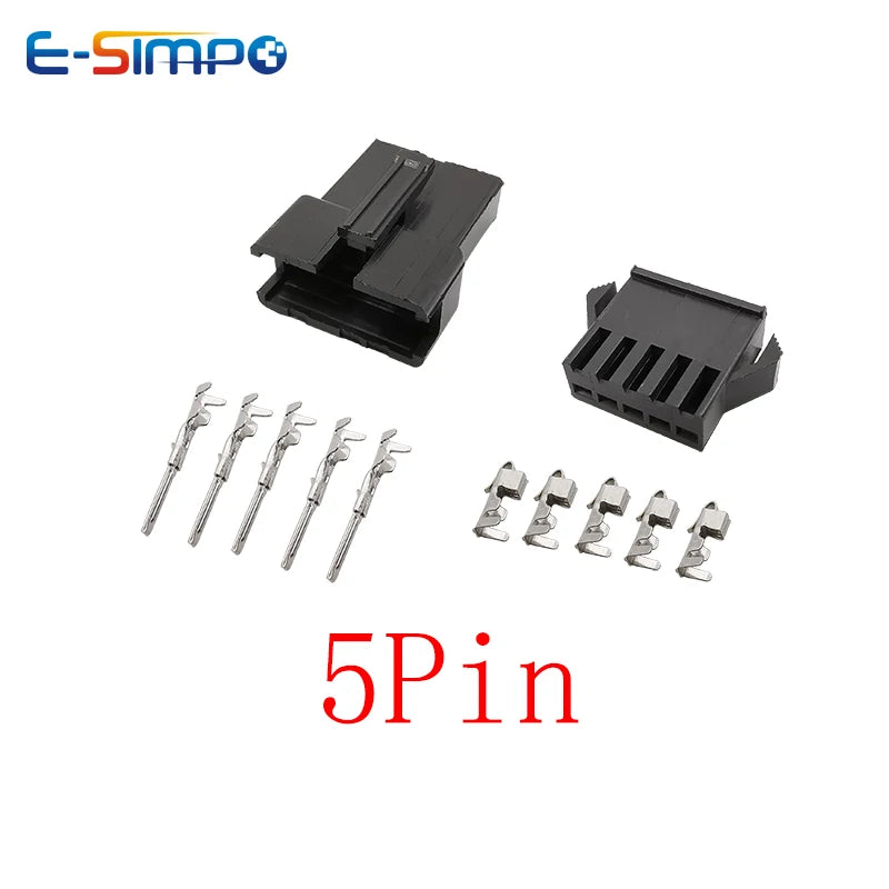 10set/200pcs SM 2.54mm Pitch 2/3/4/5Pin Male Female Head Plug Housing Pin Header Crimp Terminals Connector SM-2P SM-2R