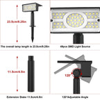 4pcs Solar Spotlight Outdoor Garden Wall Lamp for Tree Street Decor IP65 Waterproof LED Green Landscape Countyard Solar Light